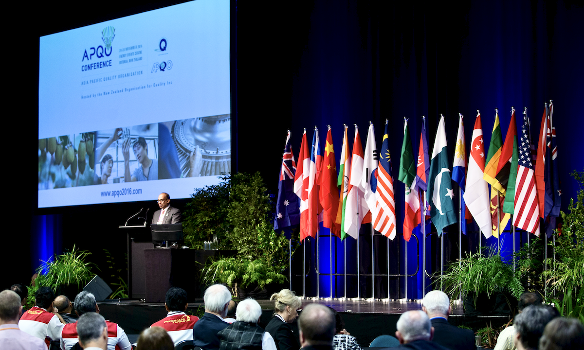 Opening ceremony of the 2016 APQO International Conference, the largest international quality assurance conference ever held in New Zealand.